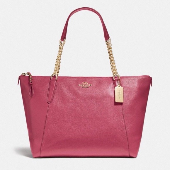 Coach Handbags - Coach F22211 Pebble Leather Ava Chain Tote Handbag